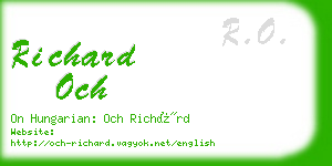 richard och business card